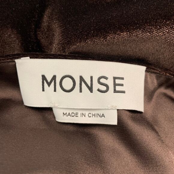 MONSE Size 2 Brown Polyester Blend Gown - Picture 6 of 8